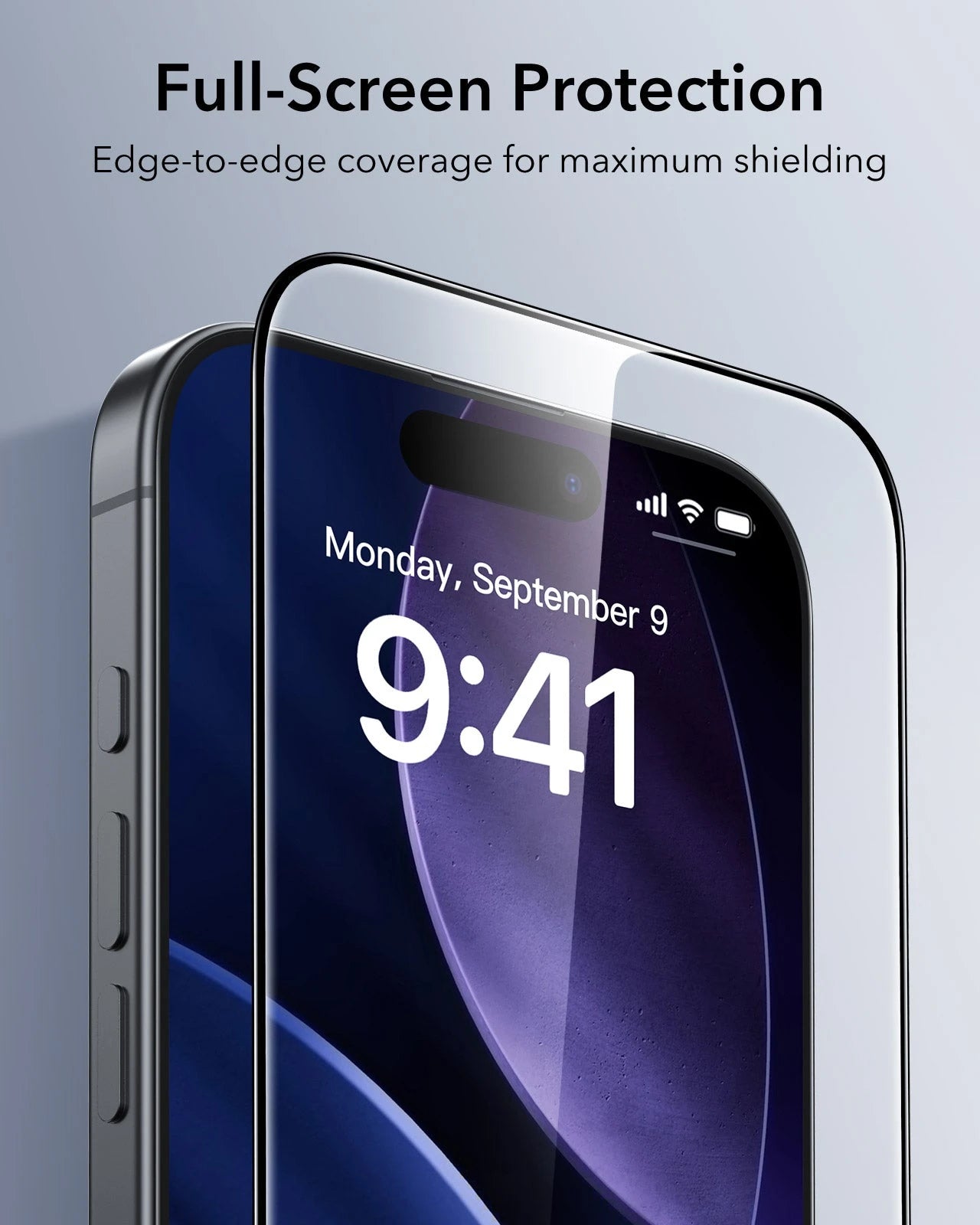 ESR iPhone 17 Pro Tempered Glass Screen Protector full screen protection