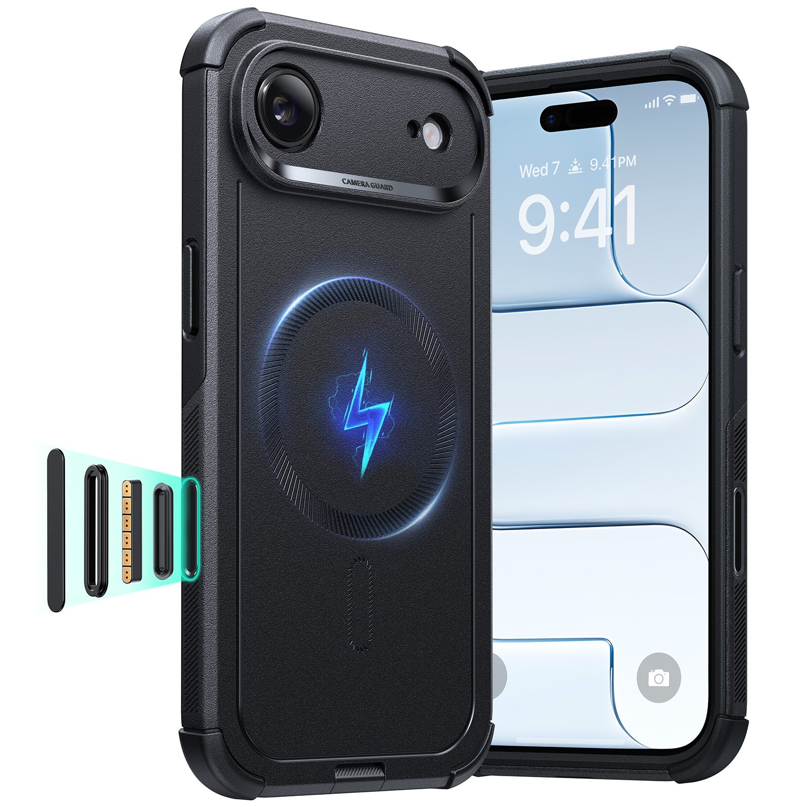 iPhone Air Cyber Tough Magnetic Case (Camera Control) - Black ESR ESR