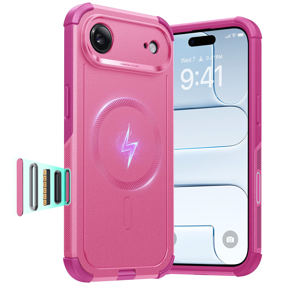 iPhone Air Cyber Tough Magnetic Case (Camera Control) - Rosy Pink ESR ESR