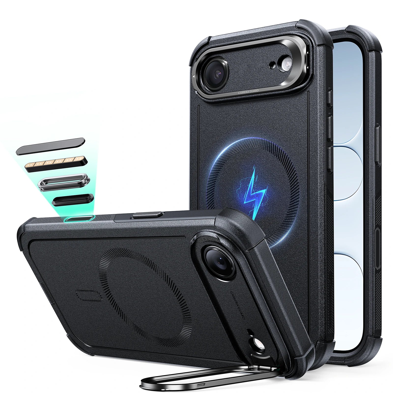 Black Camera Control Case with Stand for Apple iPhone Air Black Camera Control Case with Stand for Apple iPhone Air