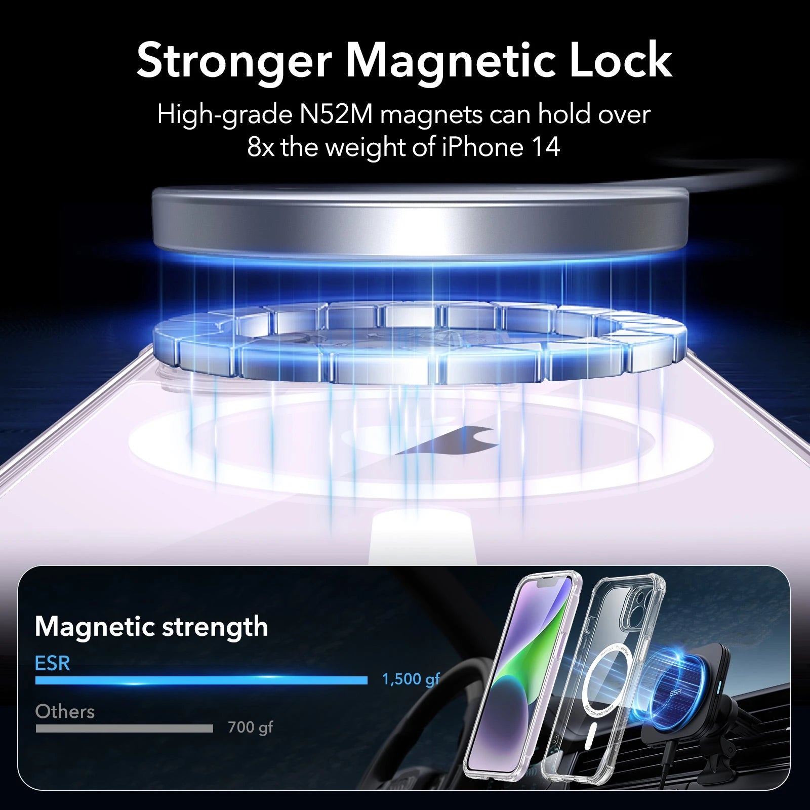 iPhone 14 Armor Tough Case (HaloLock) - Clear ESR ESR
