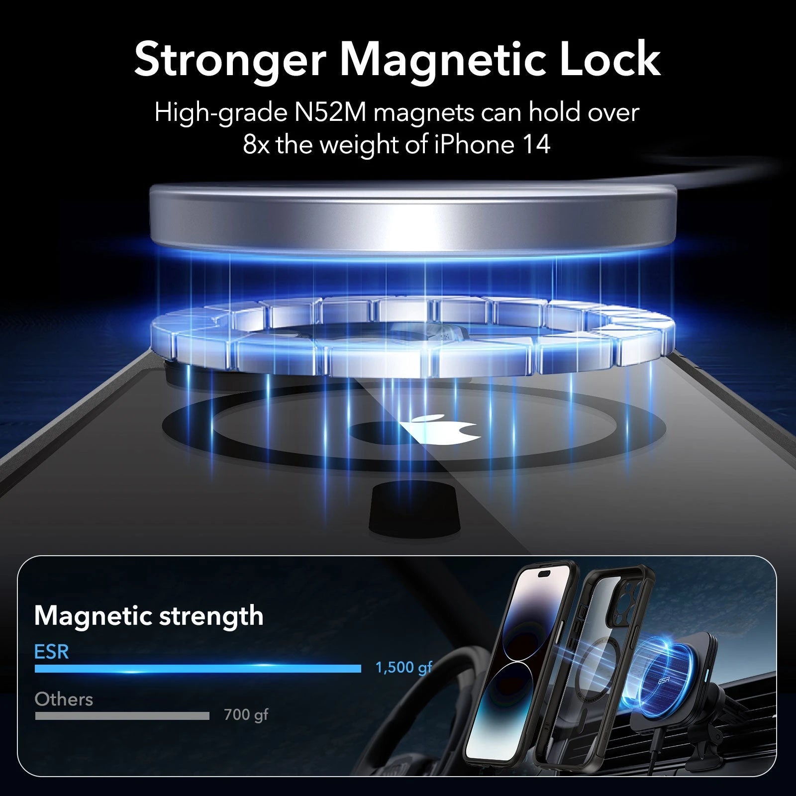 iPhone 14 Pro Max Armor Tough Case (HaloLock) - Clear Black ESR ESR