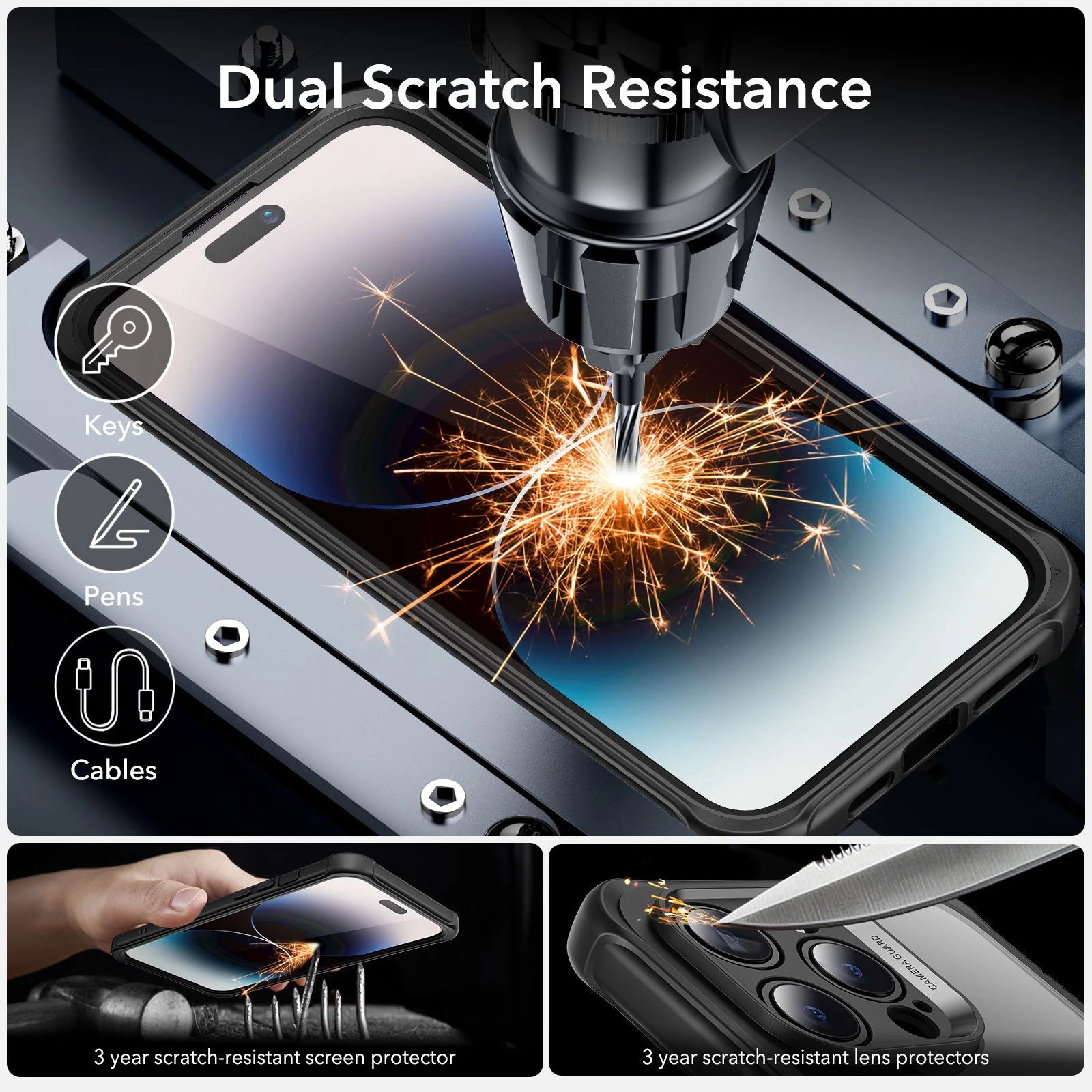 iPhone 14 Pro Max Armor Tough Case (HaloLock) - Clear Black ESR ESR