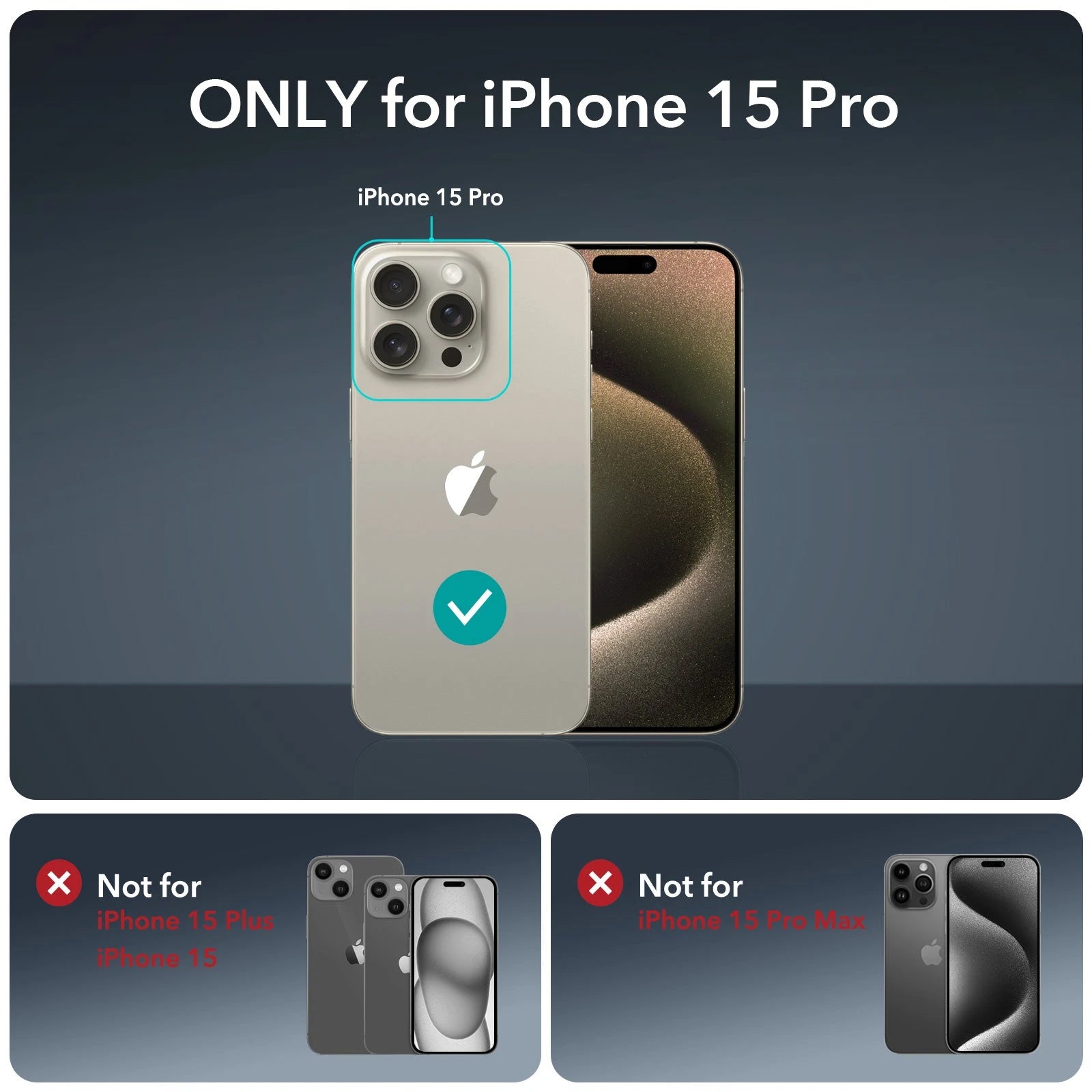 iPhone 15 Pro Armor Tough Case (HaloLock) - Clear Grey ESR ESR
