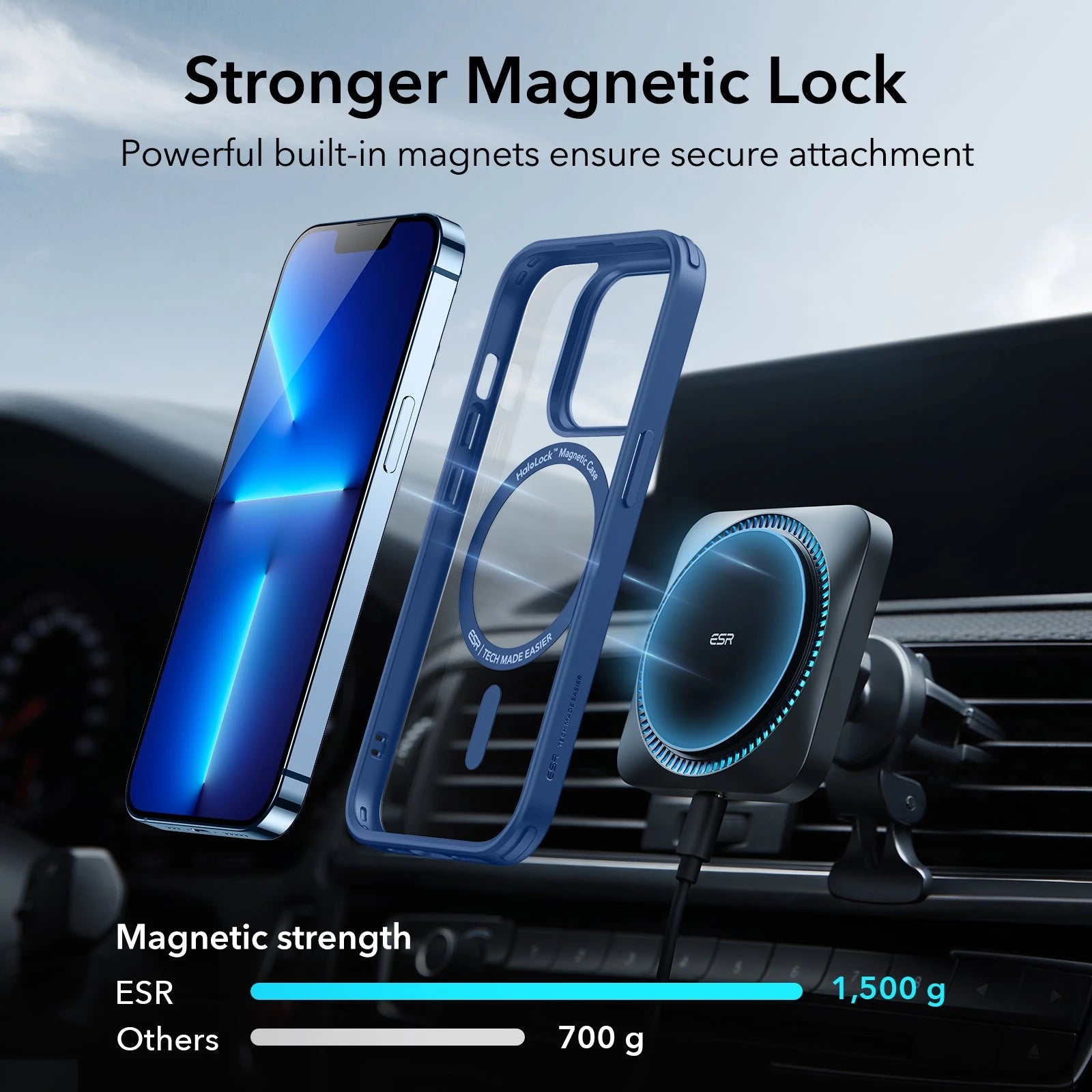 iPhone 13 Pro Classic Hybrid Case (HaloLock) - Clear Blue ESR ESR