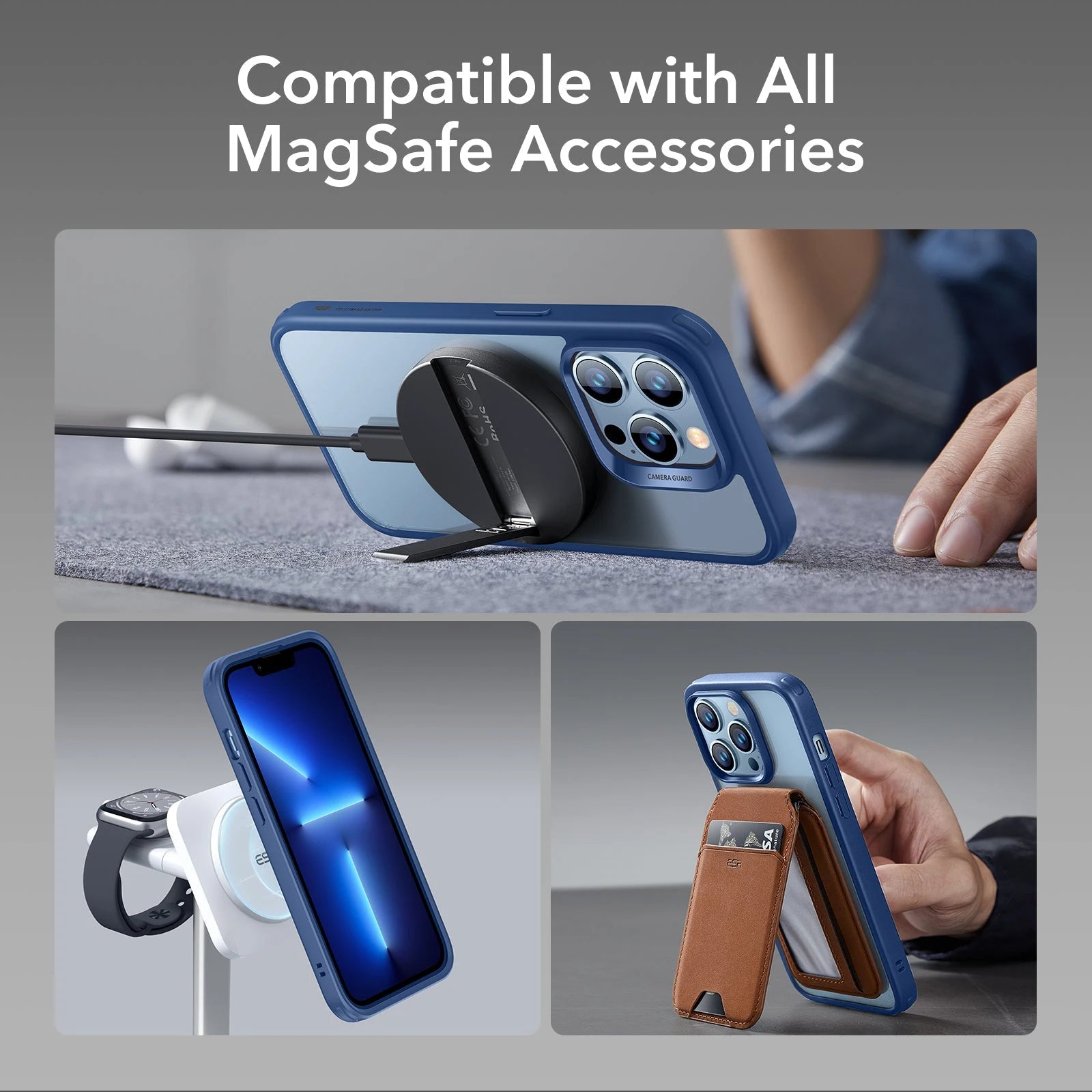 iPhone 13 Pro Classic Hybrid Case (HaloLock) - Clear Blue ESR ESR