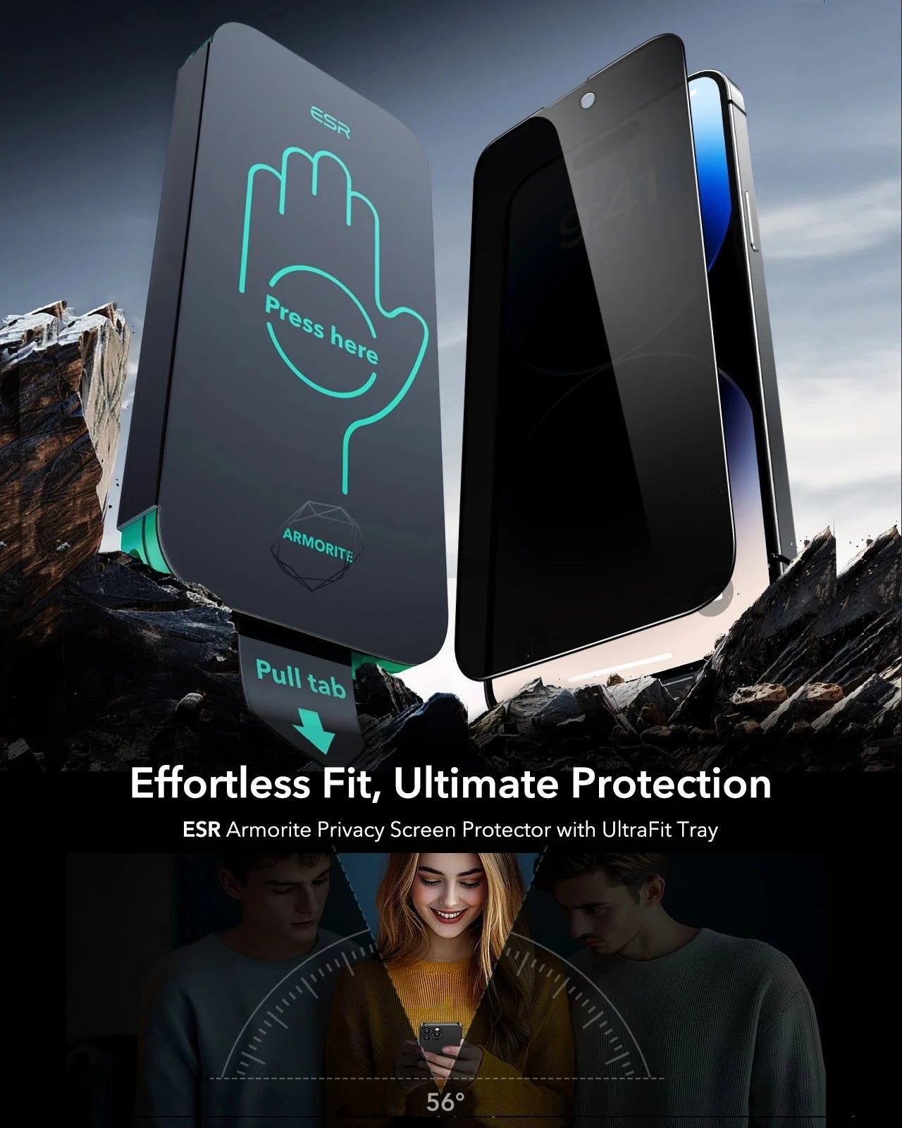 iPhone 14 Pro UltraFit Armorite Privacy Screen Protector - 3 Pack(复制) ESR ESR