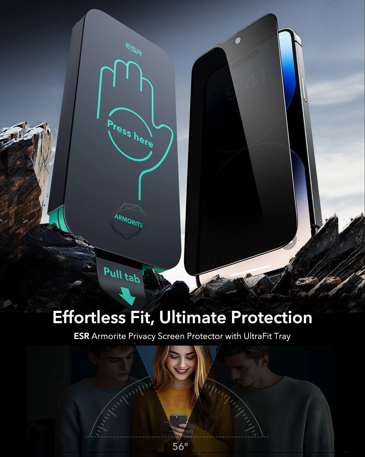 iPhone 14 Pro Max UltraFit Armorite Privacy Screen Protector - 3 Pack ESR ESR
