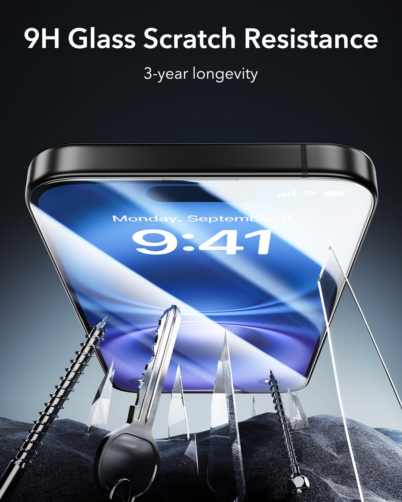 iPhone 16 Cyber Tough Magnetic Case Protection Bundle (Camera Control, Stash Stand) - Black ESR ESR