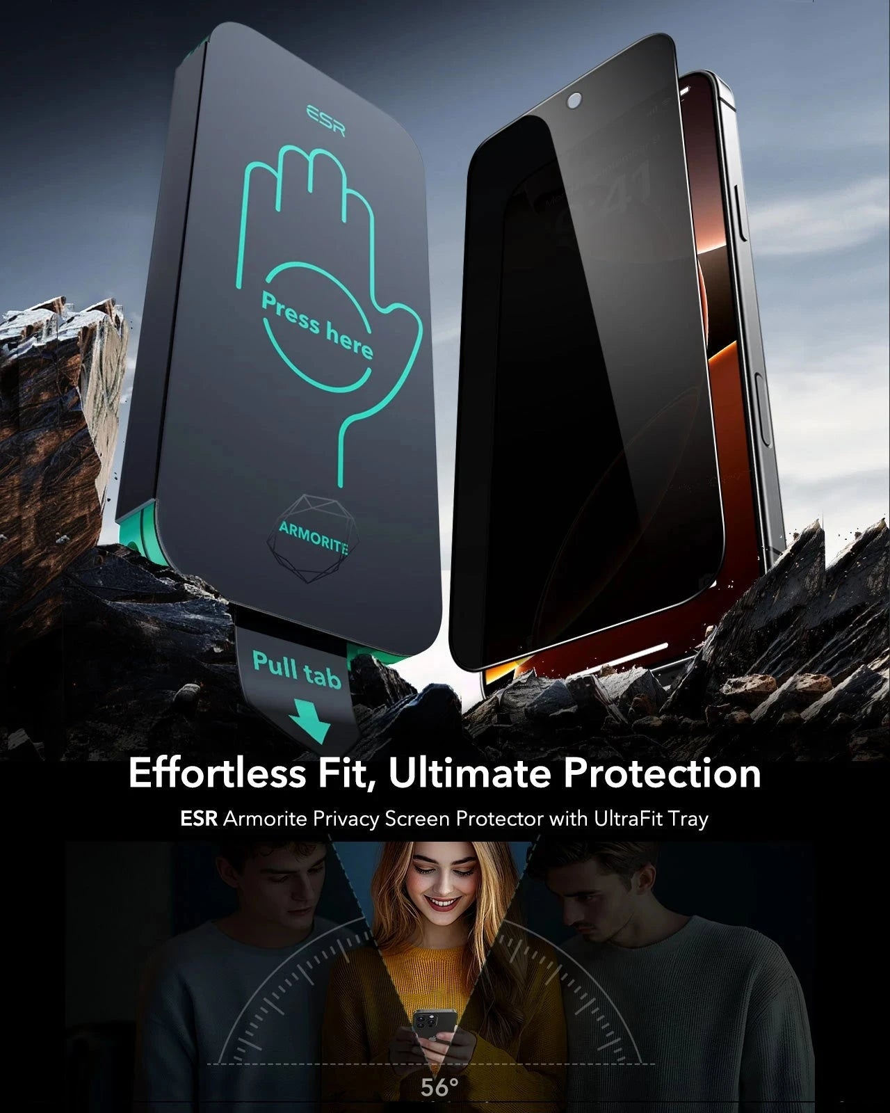 iPhone 16 Pro UltraFit Armorite Privacy Screen Protector - 3 Pack ESR ESR