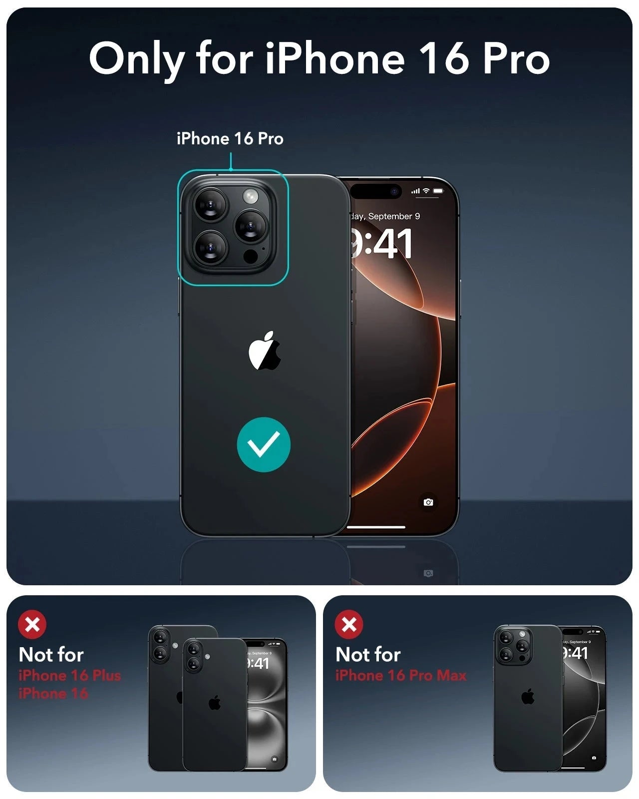 iPhone 16 Pro UltraFit Armorite Privacy Screen Protector - 3 Pack ESR ESR