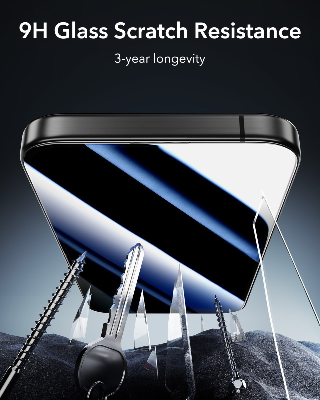 iPhone 16 Pro Classic Hybrid Magnetic Case (Camera Control) & Privacy Screen Protector Bundle - Clear ESR ESR