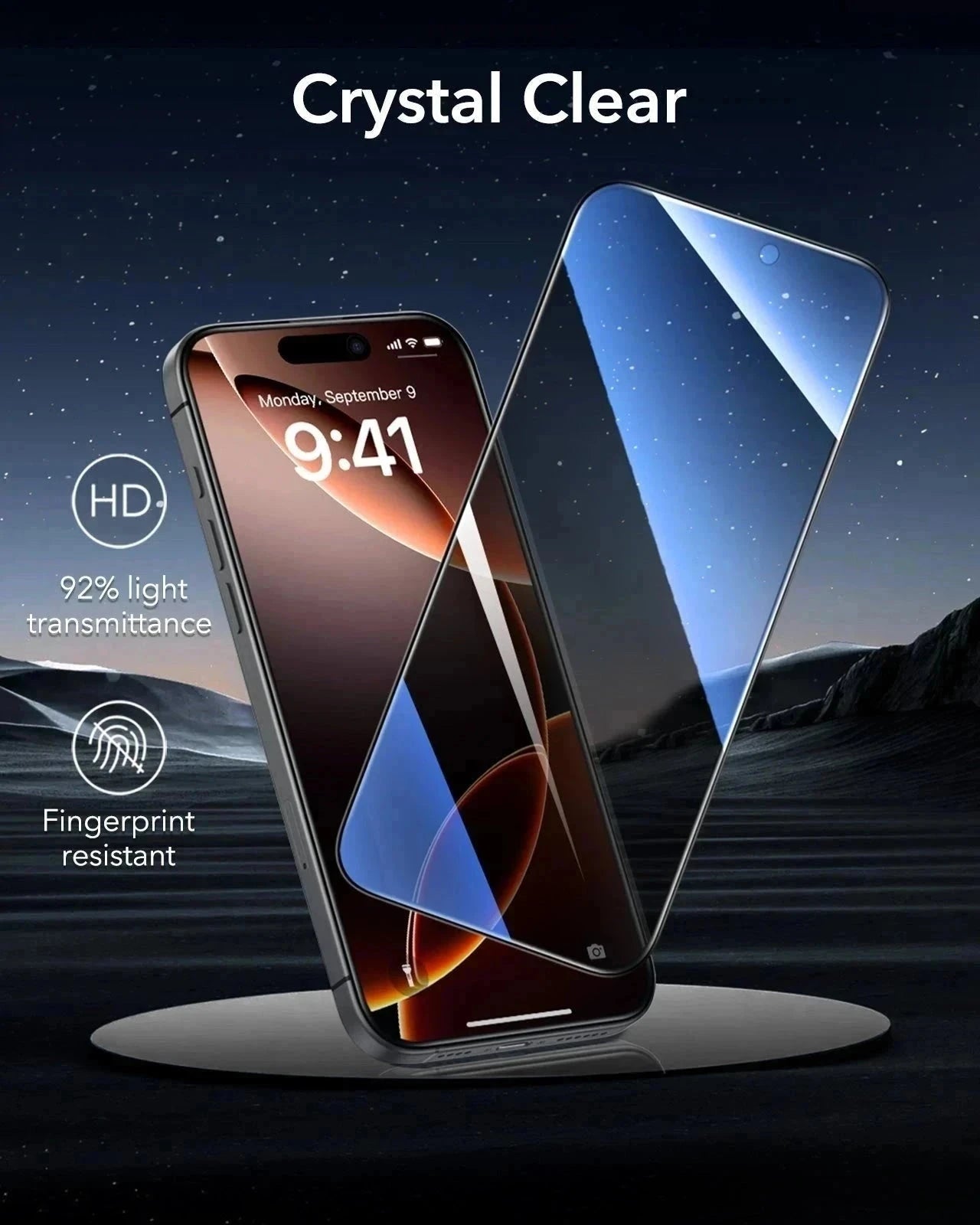 iPhone 16 Pro Classic Hybrid Magnetic Case (Camera Control) & Privacy Screen Protector Bundle - Clear ESR ESR