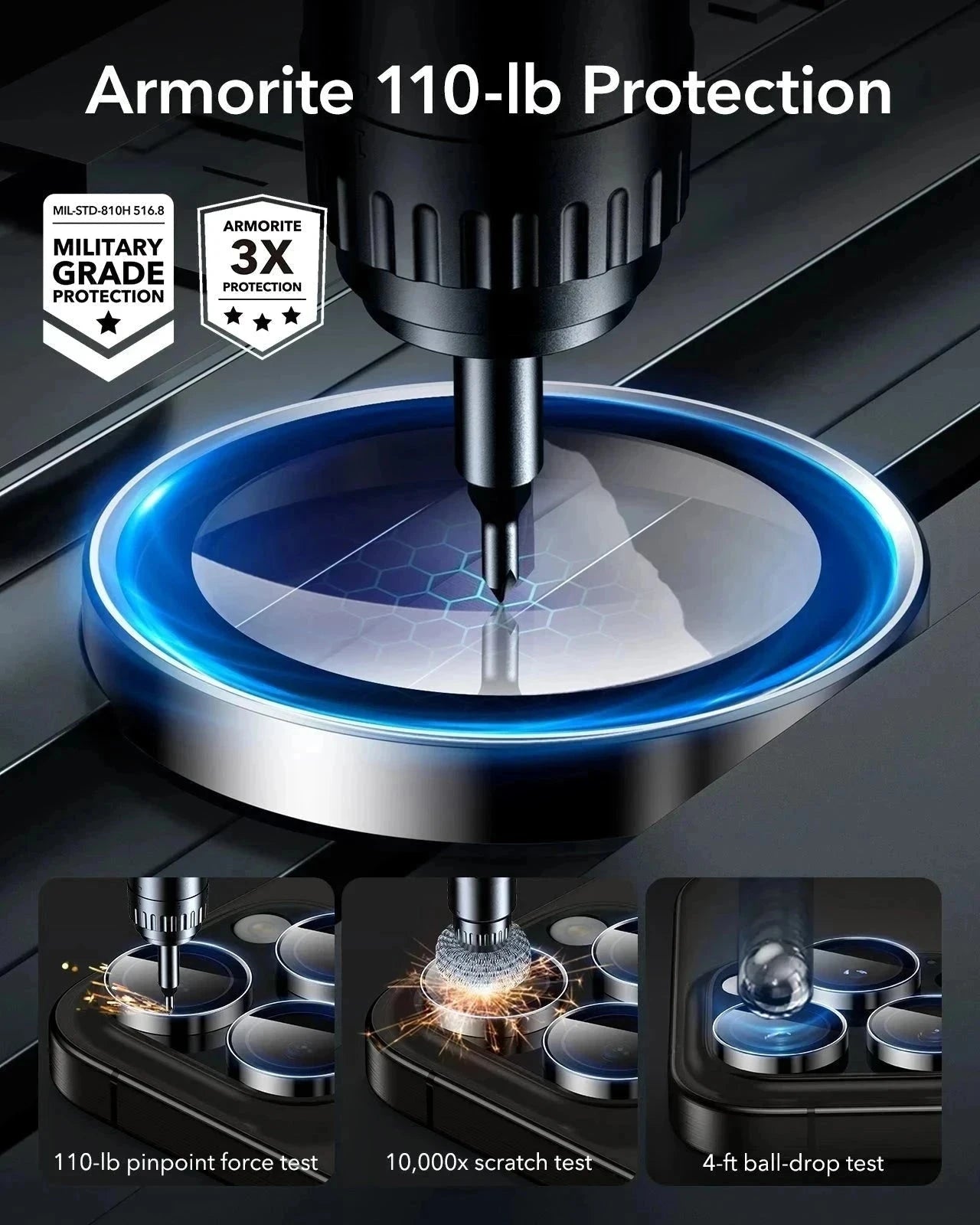 iPhone 16 Pro Classic Hybrid Magnetic Case (Camera Control) & Privacy Screen Protector Bundle - Clear ESR ESR