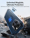 iPhone 16 Pro Cyber Tough Magnetic Case (Camera Control, Stash Stand) - Navy Blue ESR ESR