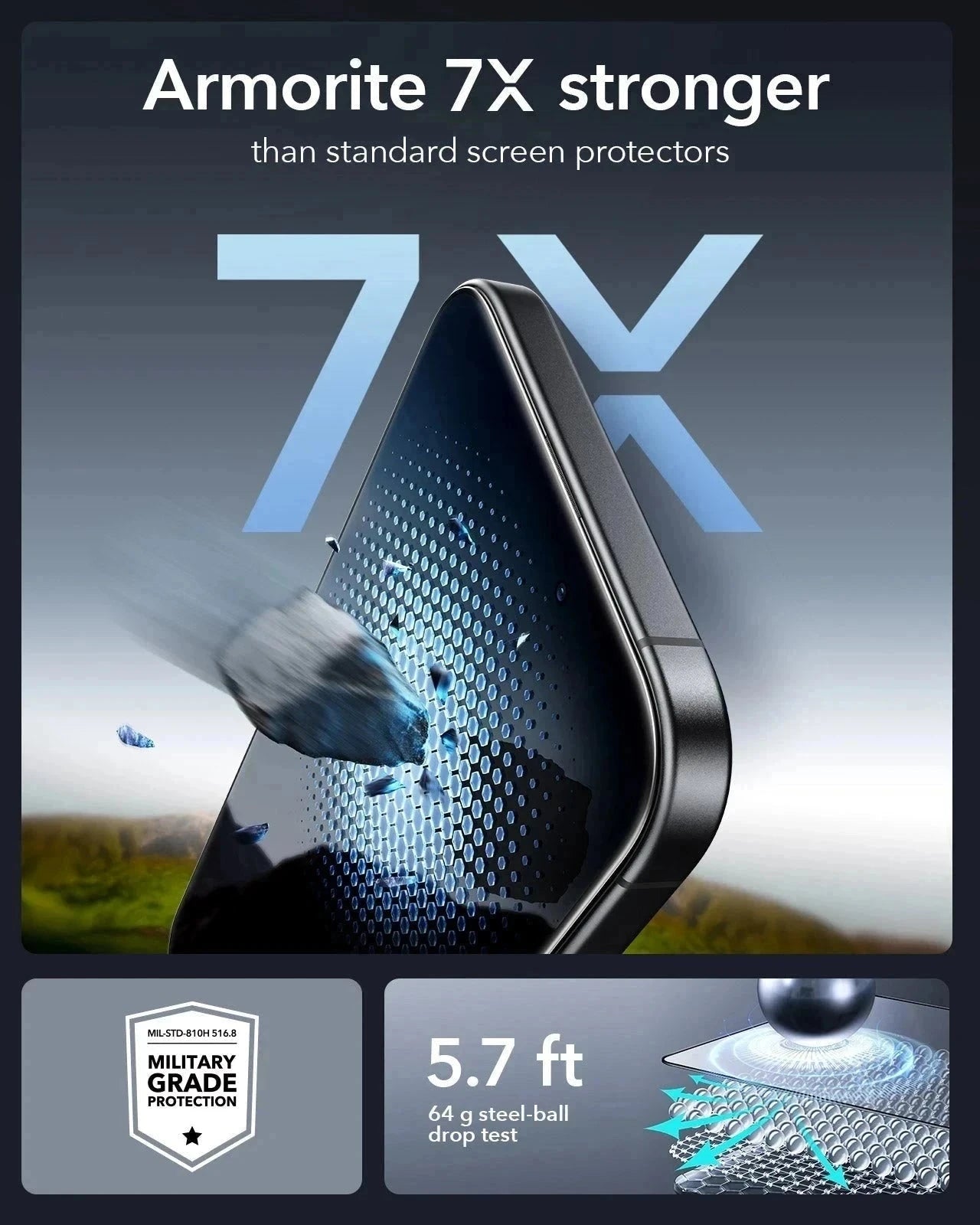 iPhone 16 Pro Max Cyber Tough Magnetic Case Protection Bundle (Camera Control, Stash Stand) - Black ESR ESR