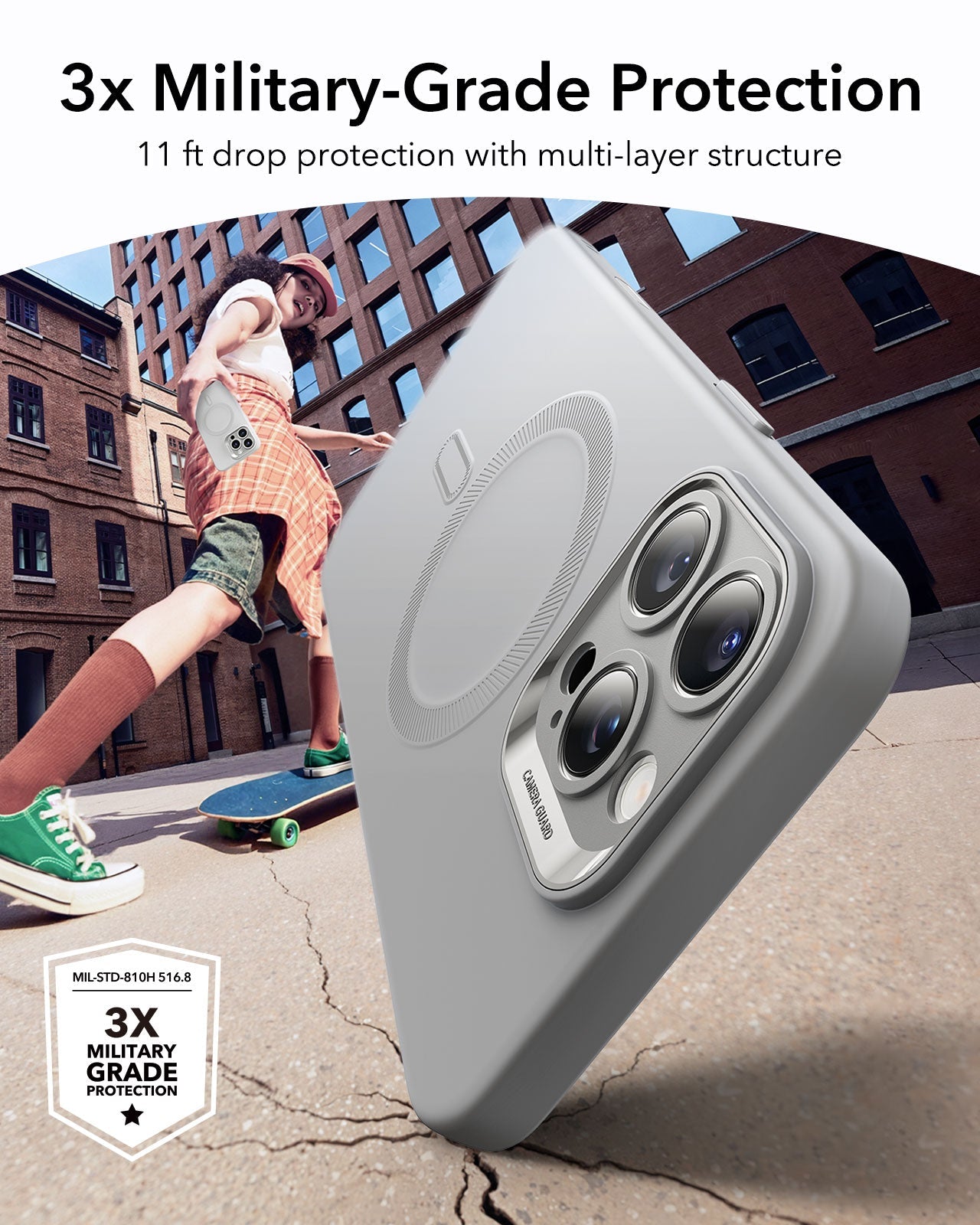 iPhone 16 Pro Max Cloud Soft Magnetic Case (Camera Control) - Grey ESR ESR