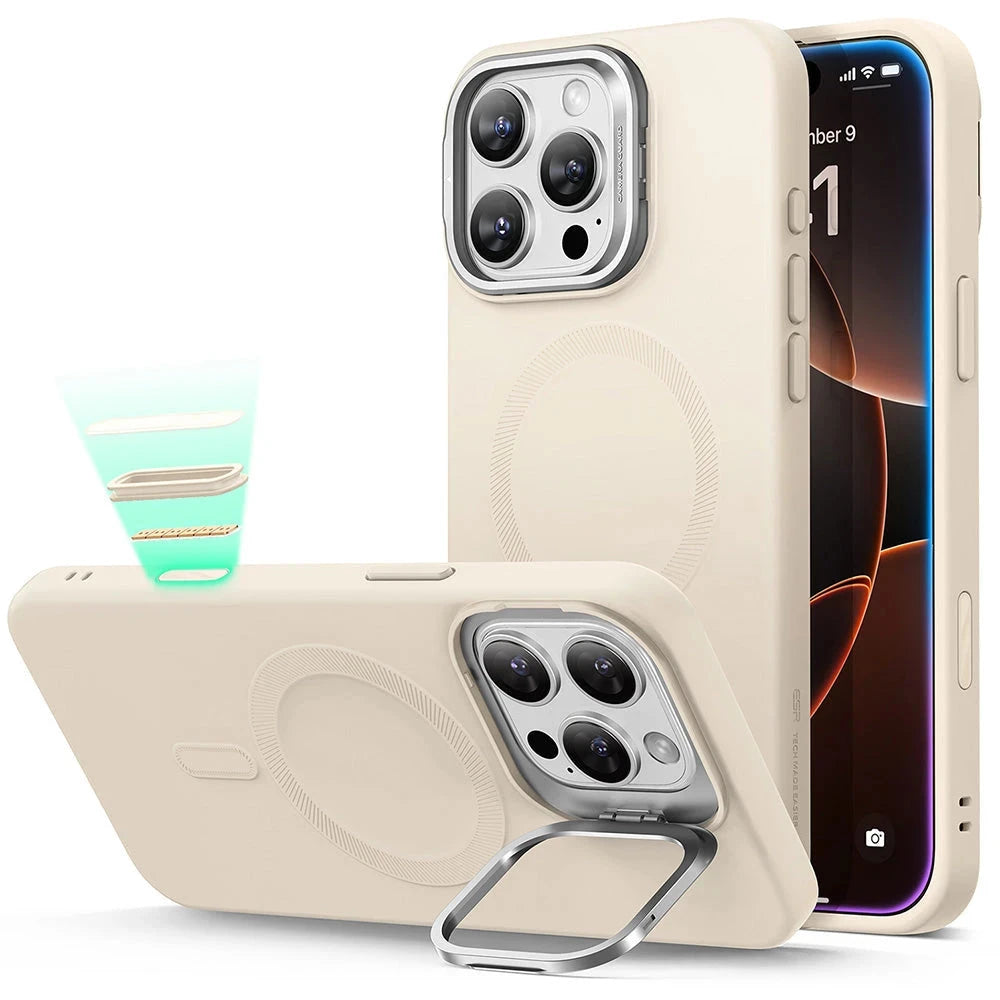 iPhone 16 Pro Max Cloud Soft Magnetic Case (Camera Control, Stash Stand) - Black ESR ESR