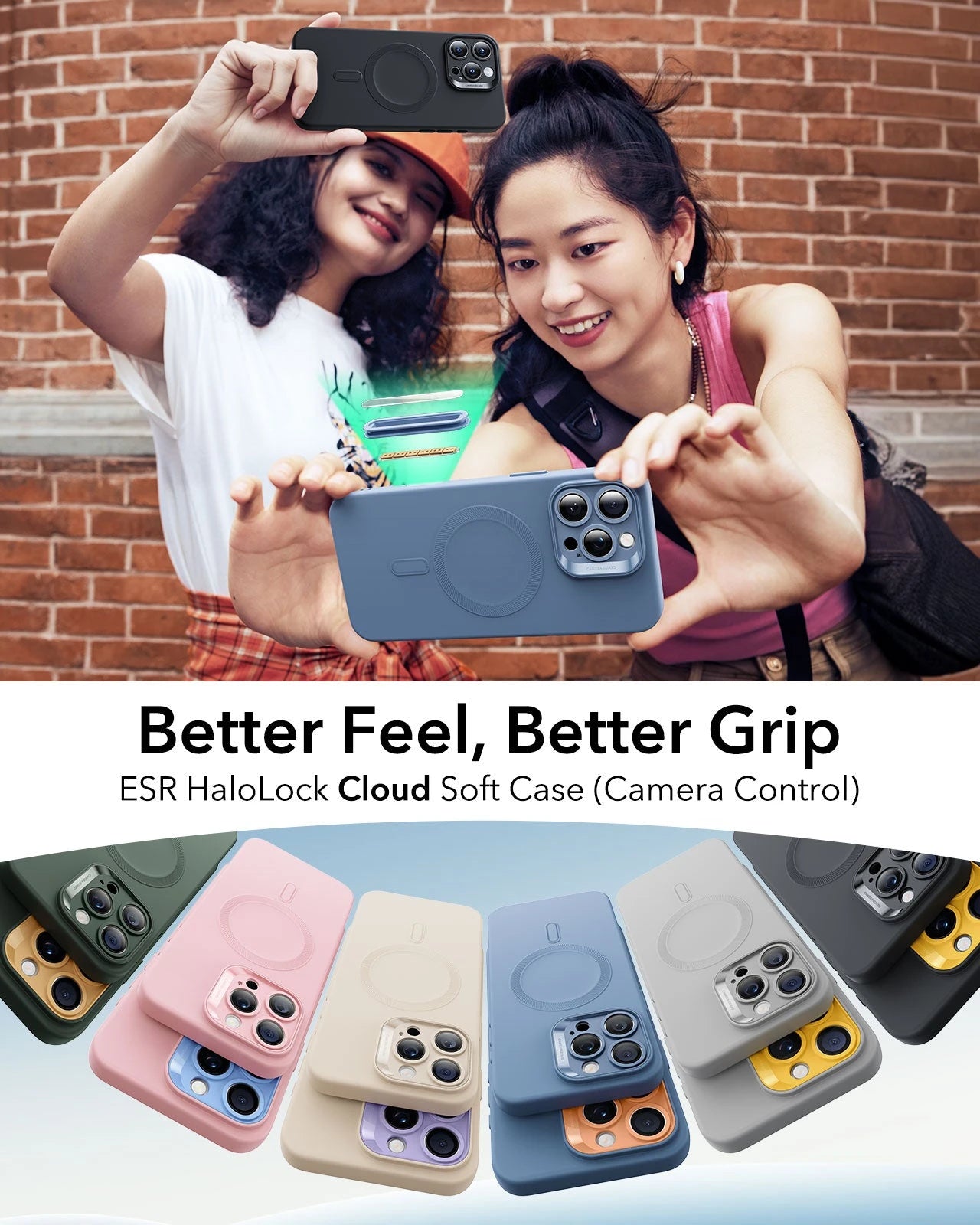 iPhone 16 Pro Cloud Soft Magnetic Case (Camera Control) - Light Blue ESR ESR