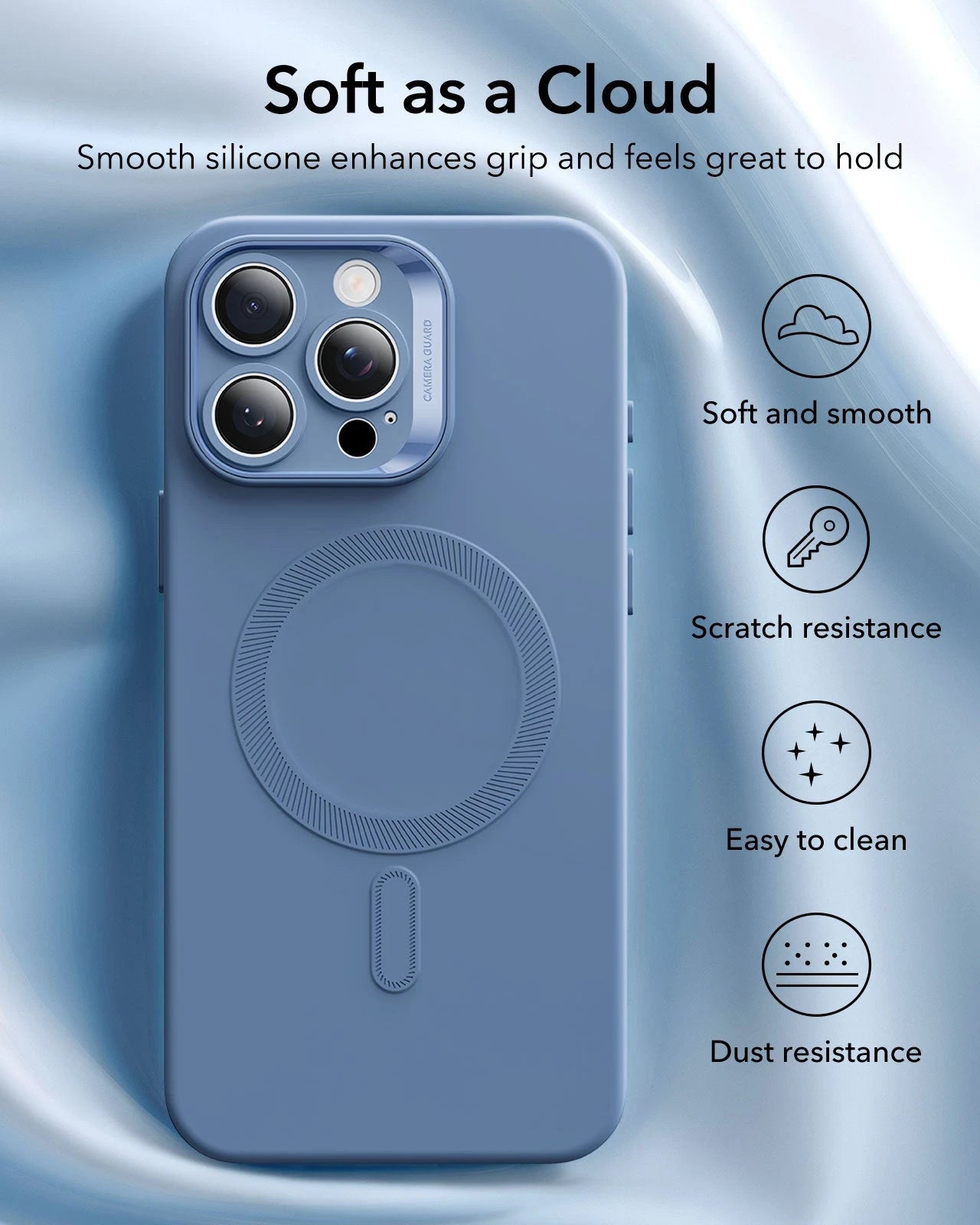 iPhone 16 Pro Cloud Soft Magnetic Case (Camera Control) - Light Blue ESR ESR