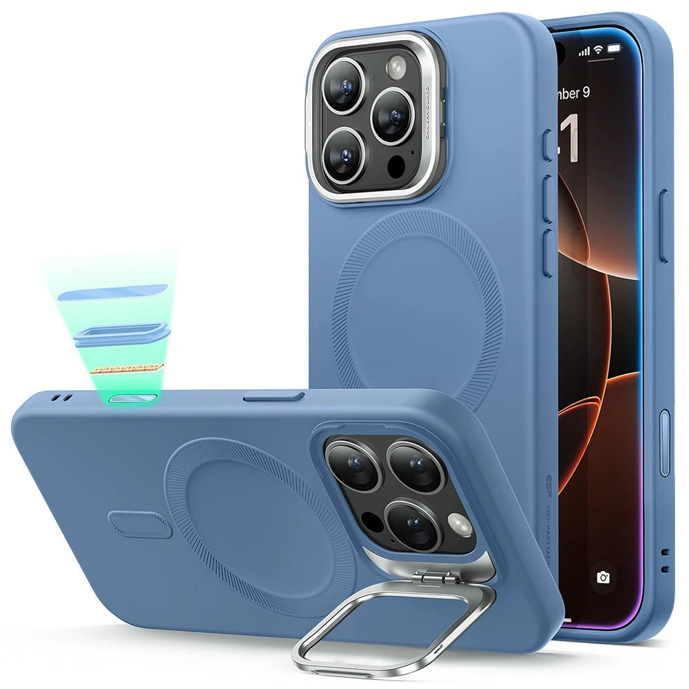 iPhone 16 Pro Cloud Soft Magnetic Case (Camera Control, Stash Stand) - Light Blue ESR ESR