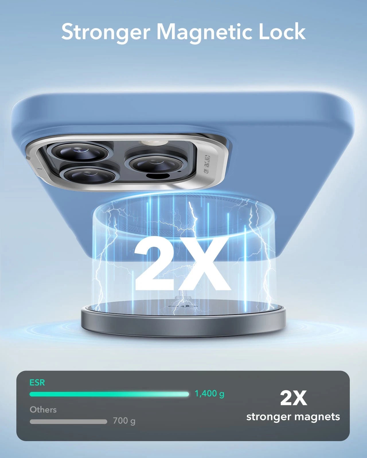 iPhone 16 Pro Cloud Soft Magnetic Case (Camera Control, Stash Stand) - Light Blue ESR ESR