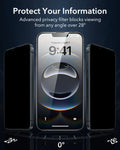 iPhone 16e HaloLock Classic Hybrid Case Privacy Protection Bundle - Frosted Black ESR ESR
