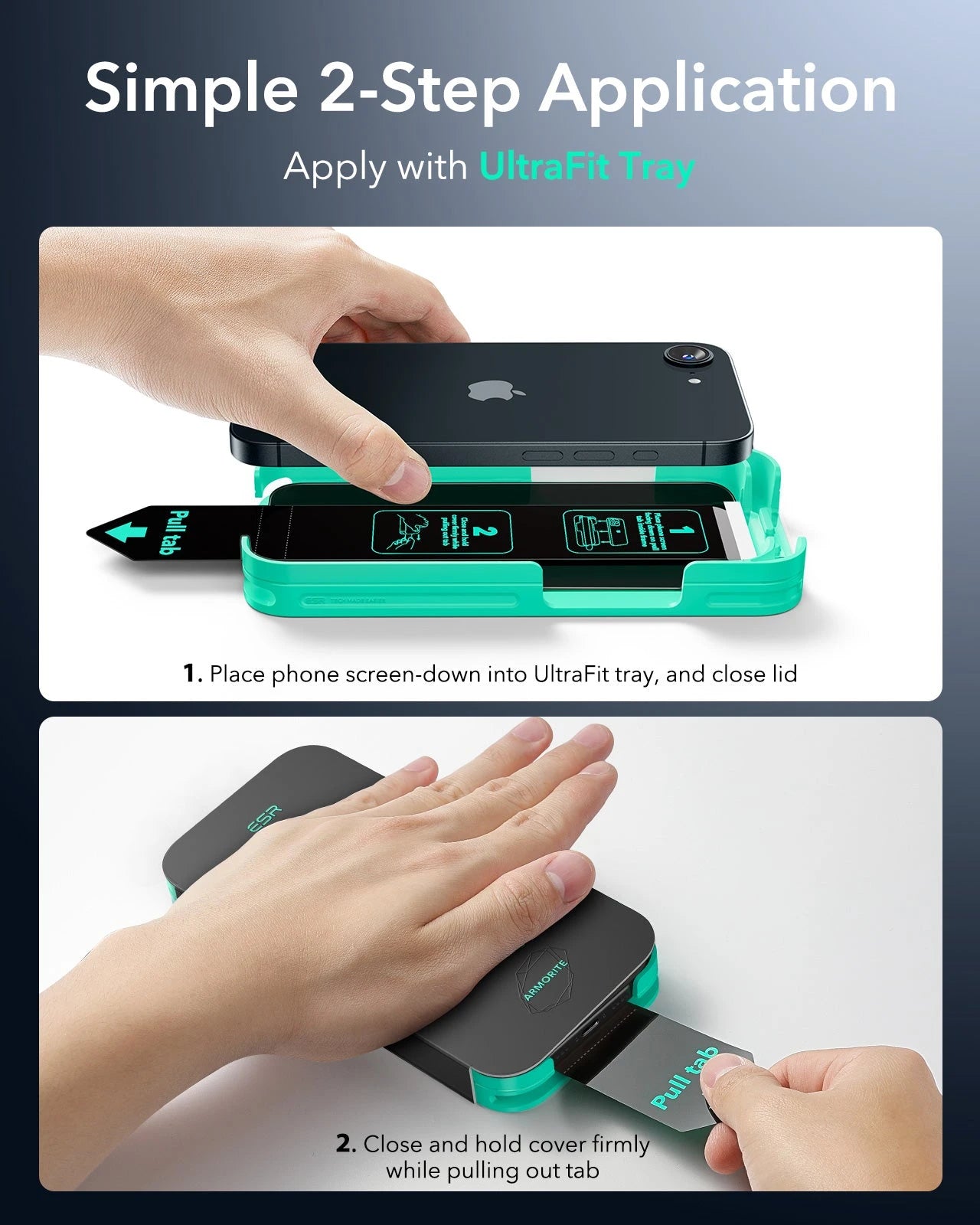 iPhone 16e HaloLock Cyber Tough Case Privacy Protection Bundle - Black - ESR