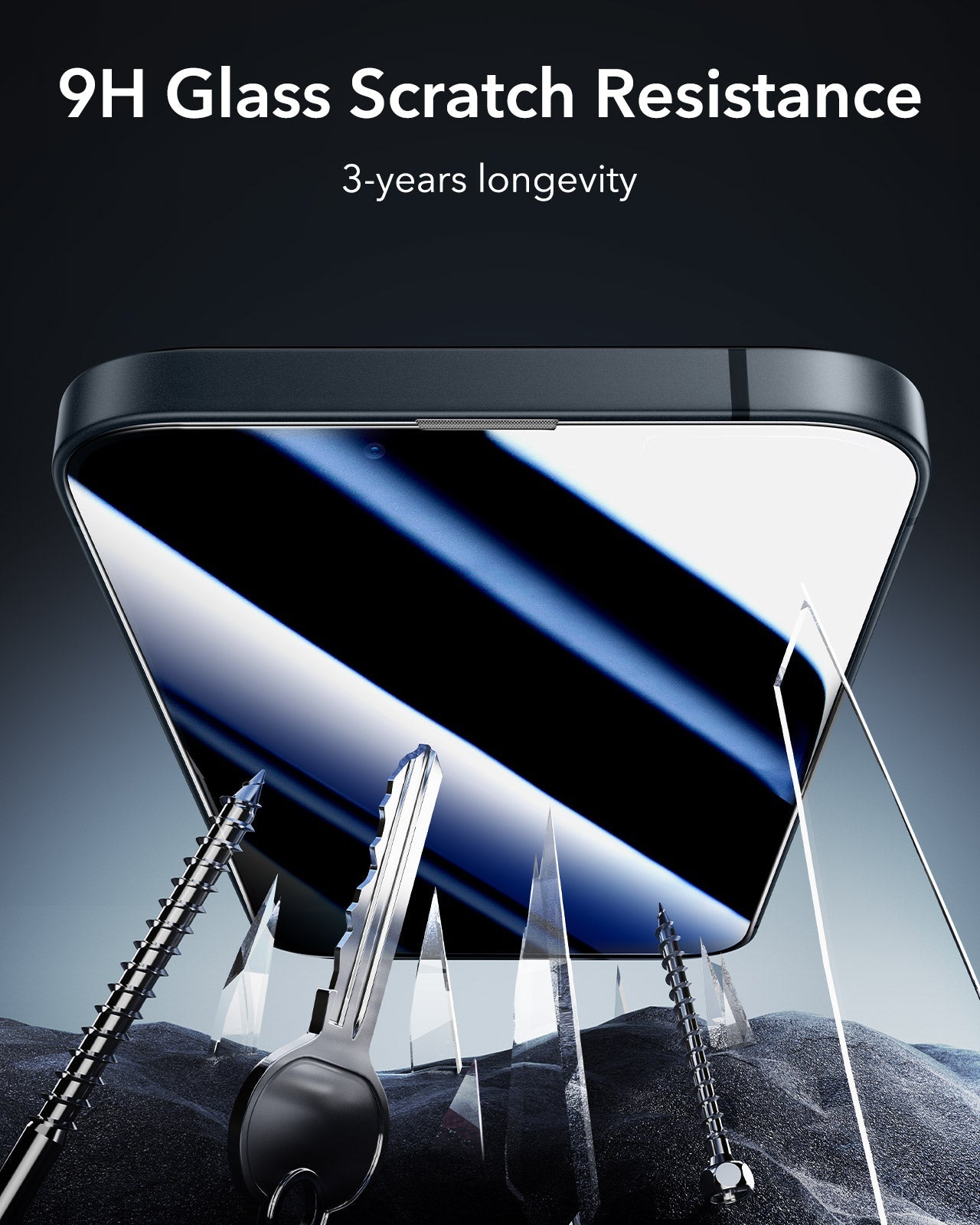 iPhone 16e HaloLock Cyber Tough Case Privacy Protection Bundle - Black - ESR