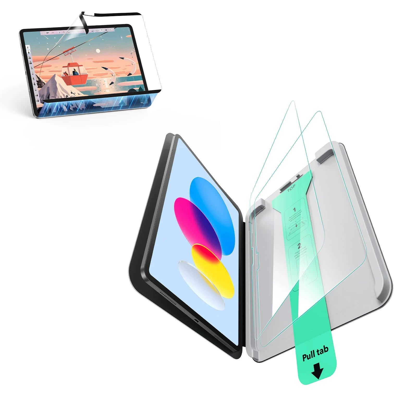 iPad 11" (A16, 2025) Paper-Feel Magnetic Screen Protector Set - 1 Paper-Feel Magnetic + 2 UltraFit Classic ESR ESR