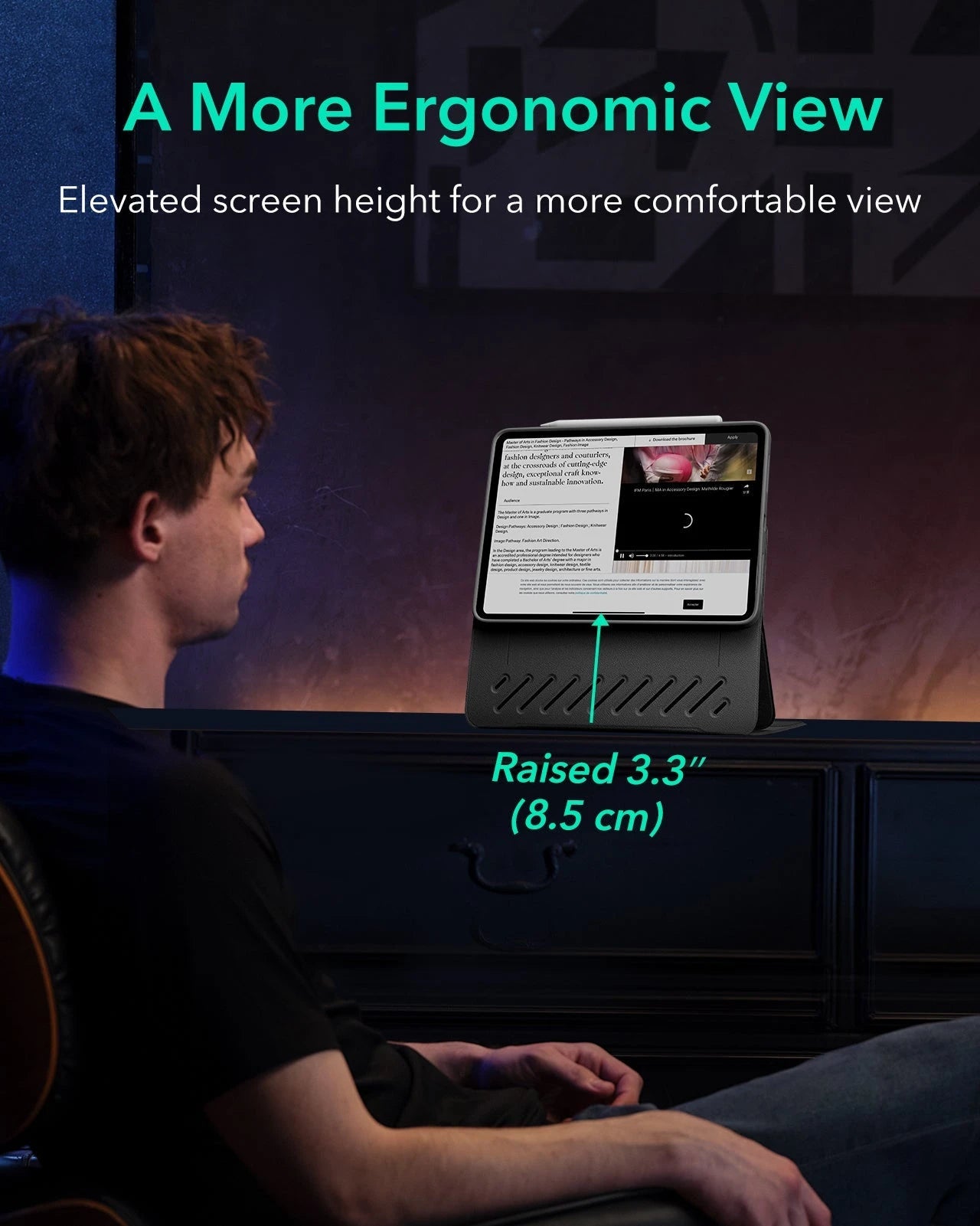 ipad air 11 inch case with stand gray kf 5