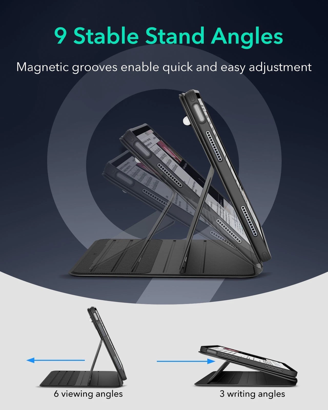 ipad air 11 inch case with stand gray kf 8