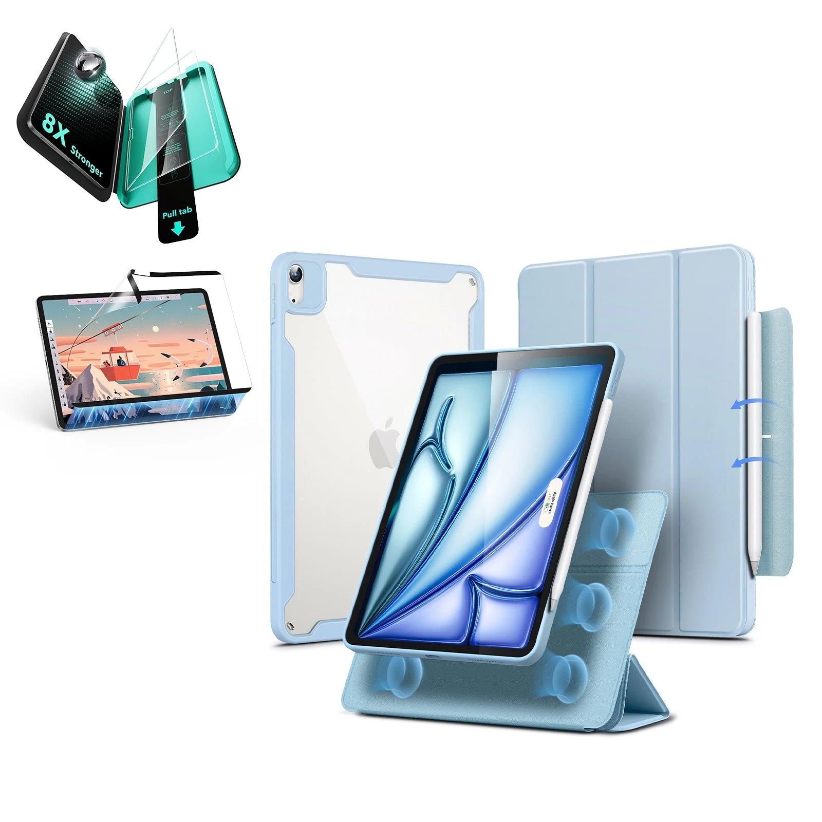 iPad Air 11″ (2025) Rebound Transformation Bundle - Sky Blue ESR ESR