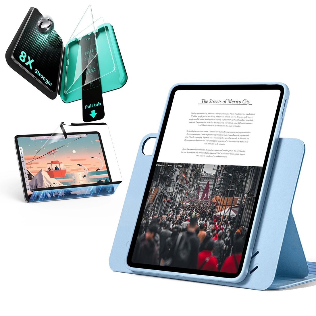 iPad Air 11″ (2025) Shift Transformation Bundle - Blue ESR ESR