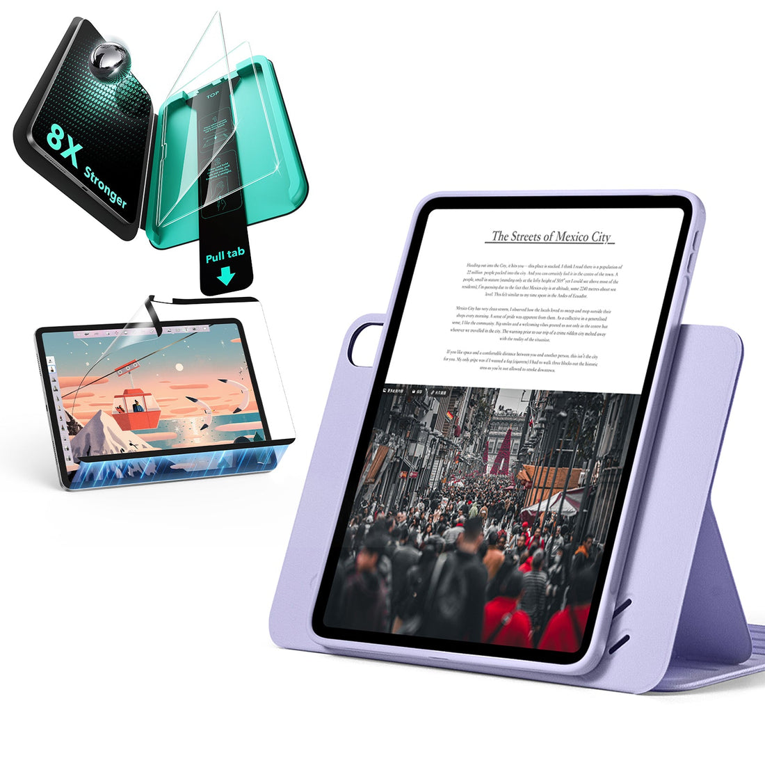iPad Air 11″ (2025) Shift Transformation Bundle - Light Purple ESR ESR