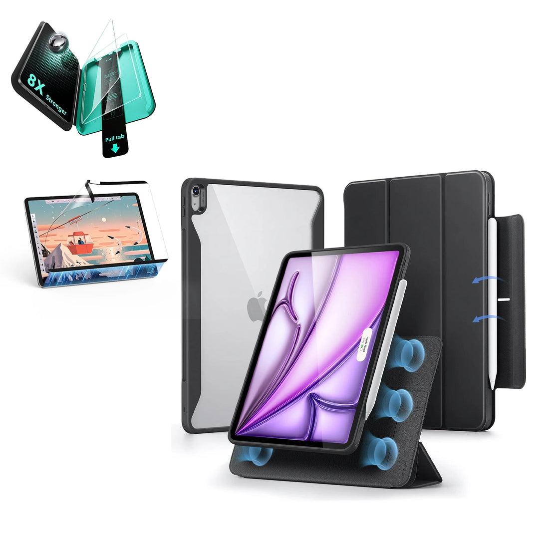 iPad Air 13″ (2025) Rebound Transformation Bundle - Black ESR ESR