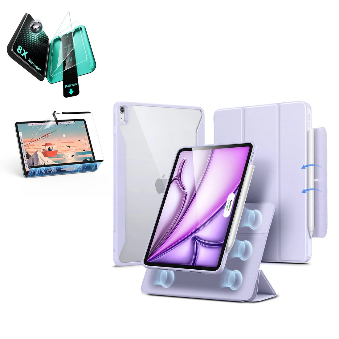 iPad Air 13″ (2025) Rebound Transformation Bundle - Light Purple ESR ESR
