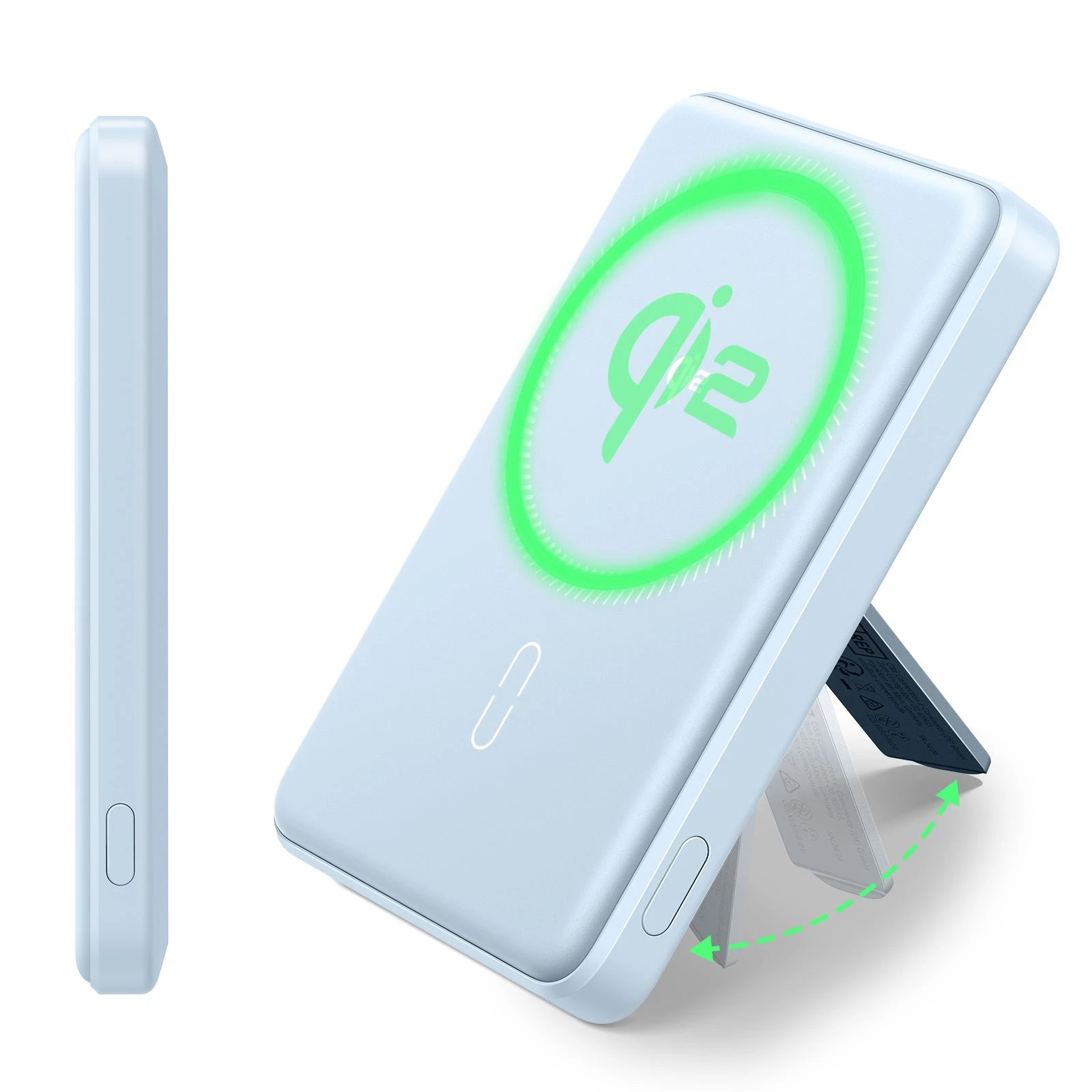 Qi2 5,000 mAh MagSlim Kickstand Power Bank - Sky Blue ESR ESR