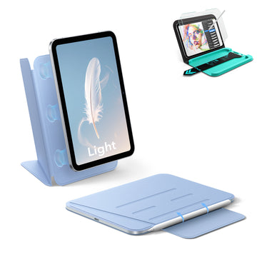 Pack  écriture coque magnétique AirStance pour iPad mini (A20 Pro) - Sky Blue