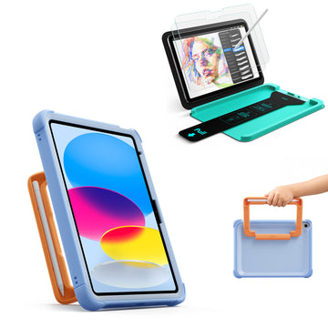 iPad 11" (A16) 2025 Pack écriture et protection enfant - Sky Blue