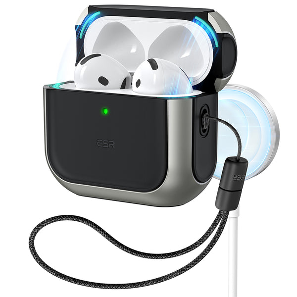 Titanium ESR Orbit Hybrid magnetic case for AirPods 5
