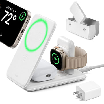15W 3-in-1 Travel Wireless Charging Set (Bag Included) - White - JP Plug ESR ESR
