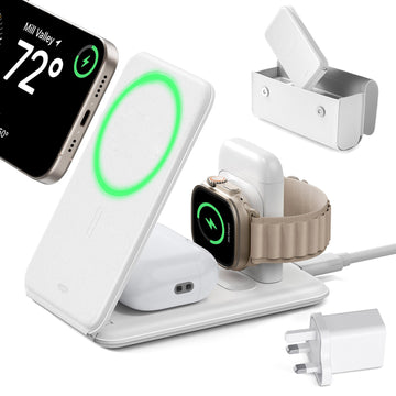 15W 3-in-1 Travel Wireless Charging Set (Bag Included) - White - UK Plug ESR ESR