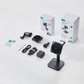 15W 3-in-1 Wireless Charging Station with CryoBoost (HaloLock) & Car Charger (Air Vent)  Bundle - Black - US Plug