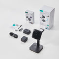 15W 3-in-1 Wireless Charging Station with CryoBoost (HaloLock) & AirPods Pro 3 Cyber FlickLock Case Bundle - Black - US Plug