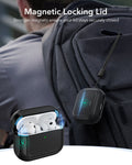 15W 3-in-1 Wireless Charging Station with CryoBoost (HaloLock) and AirPods Pro 3 Orbit Hybrid Case Bundle - Black - US Plug ESR ESR