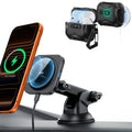 15W Dashboard Wireless Car Charger and AirPods Pro 3 FlickLock Case Bundle-Black