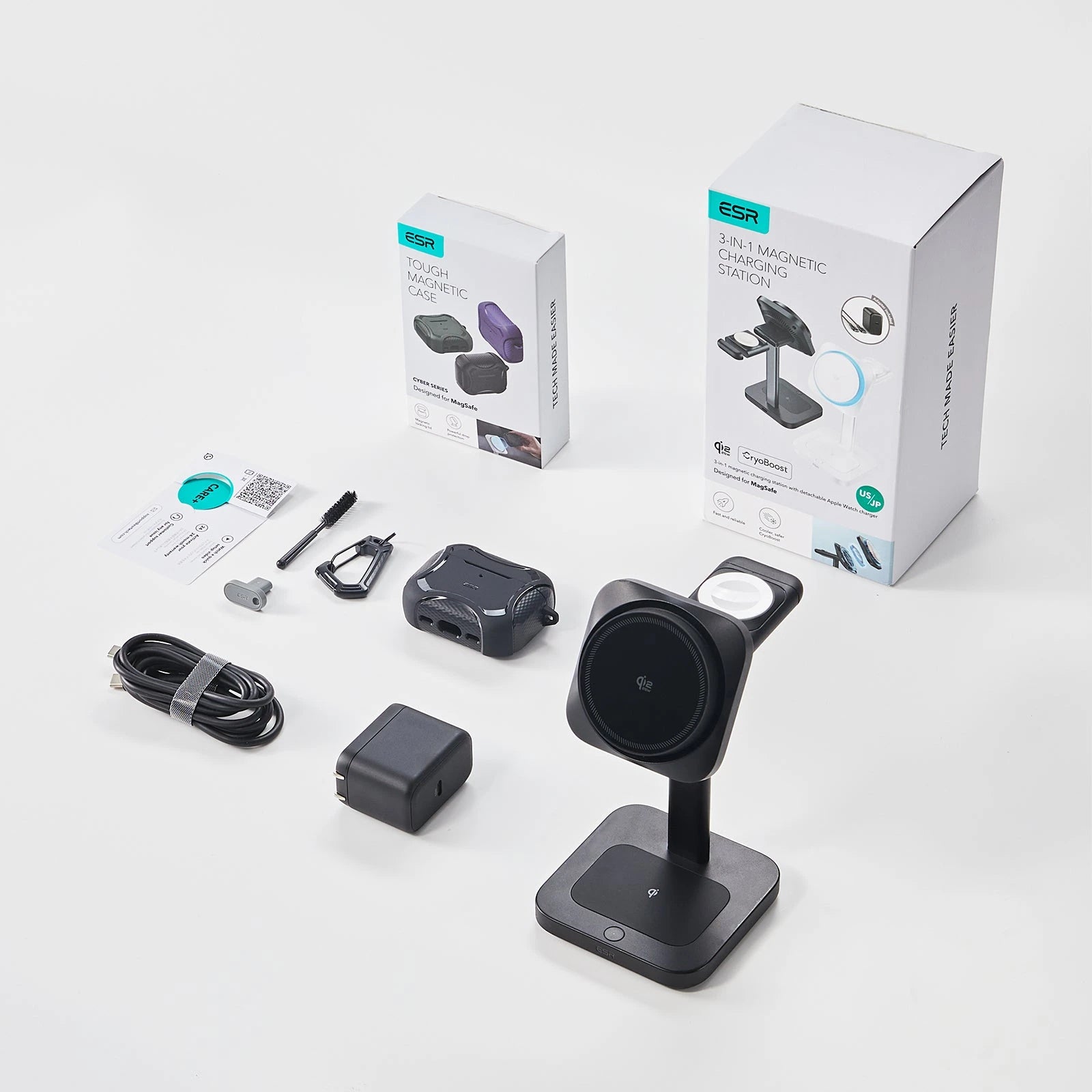 ESR 25W 3-in-1 MagSafe Charging Station & AirPods Pro 3 Cyber