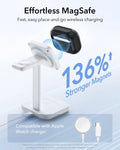 25W CryoBoost 3-in-1 Magnetic Charger (Qi2) and AirPods Pro 3 Orbit Hybrid Case Bundle - US Plug–White ESR ESR