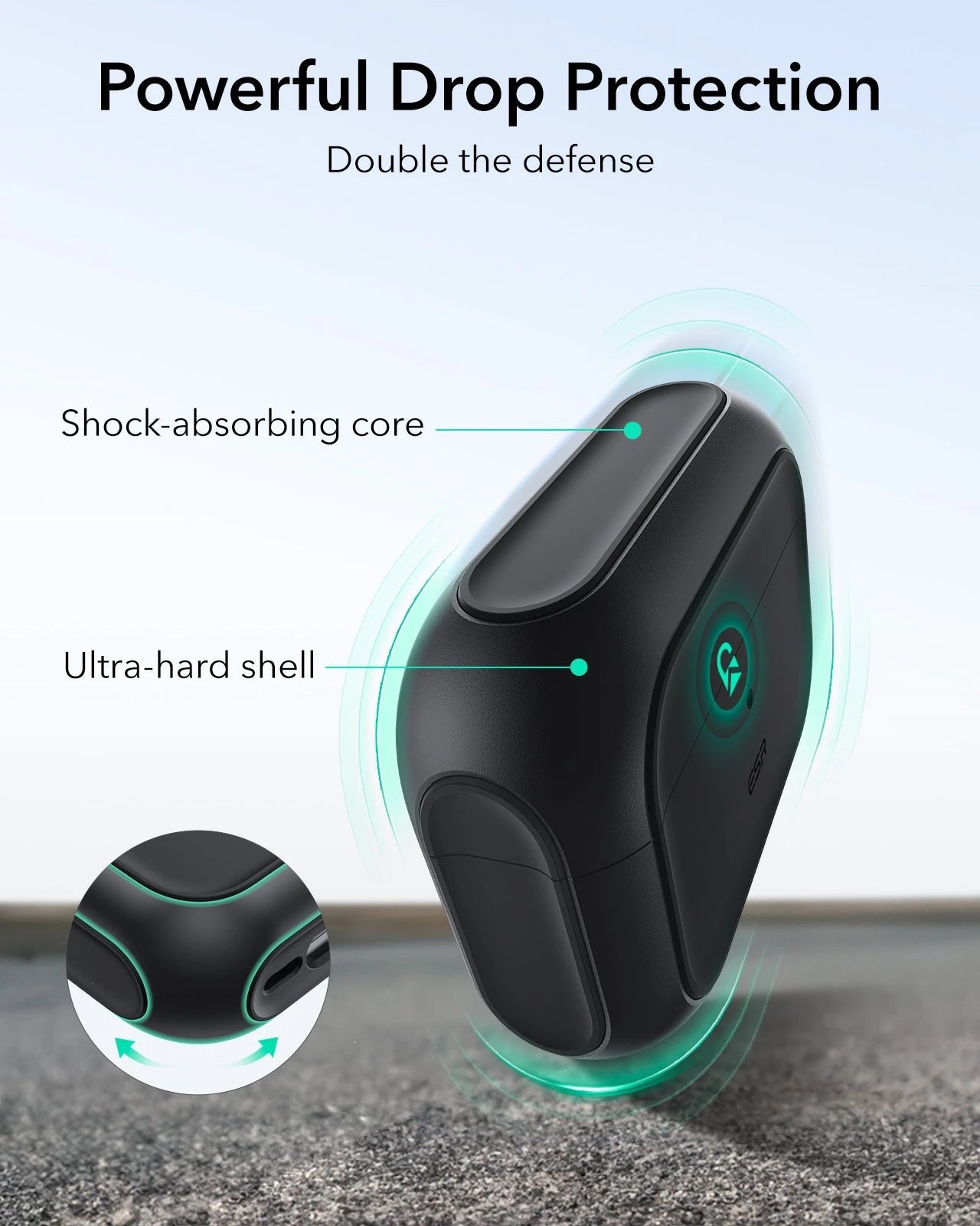 25W CryoBoost 3-in-1 Magnetic Charger (Qi2) and AirPods Pro 3 Orbit Hybrid Case Bundle - US Plug–White ESR ESR